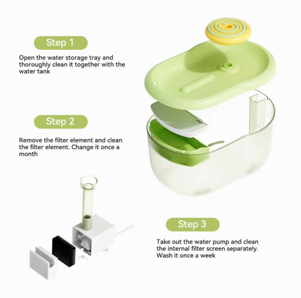 Automatic Cat Water Fountain — Quiet Filtered Flow