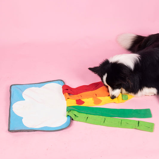 Pet Rainbow Enrichment Snuffle Mat for Dogs