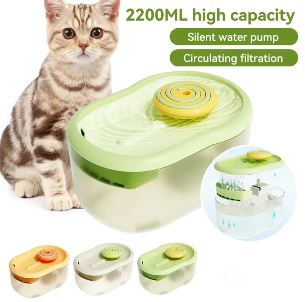 Automatic Cat Water Fountain — Quiet Filtered Flow